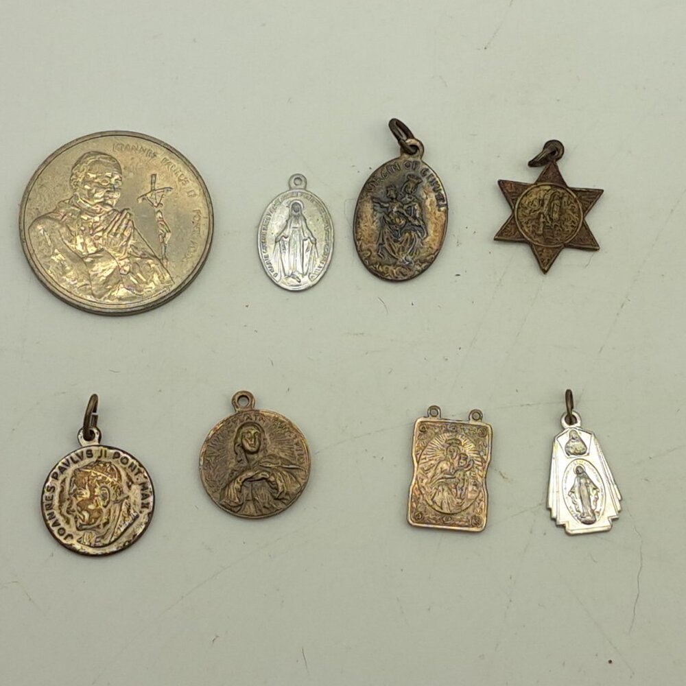 Vintage Catholic Pendants Set